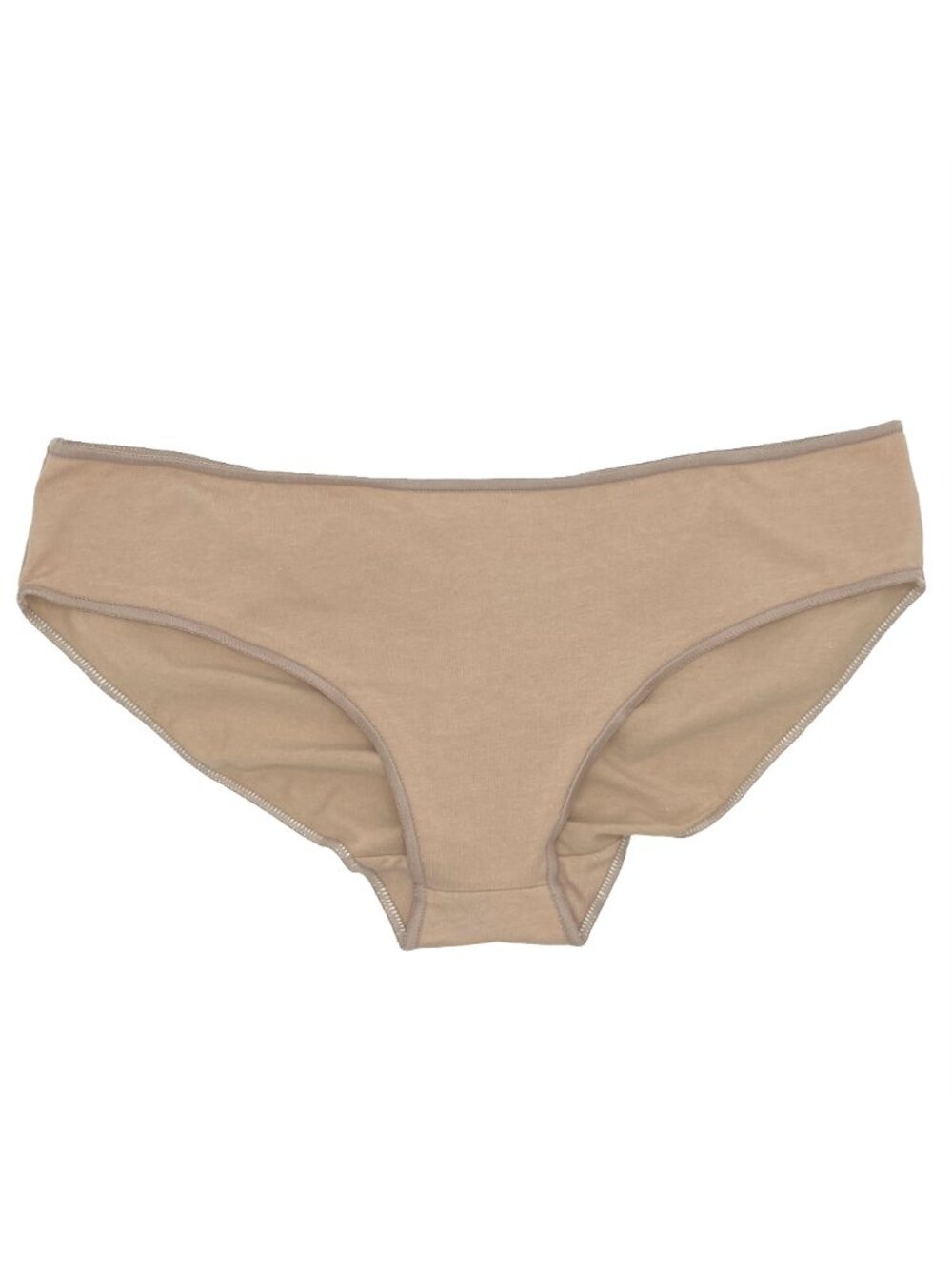 AMERICAN APPAREL UNDERWEAR PANTIES COTTON SPANDEX JERSEY SHIRRED BEIGE NWT S